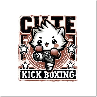 Cute Kitten Kickboxing Posters and Art